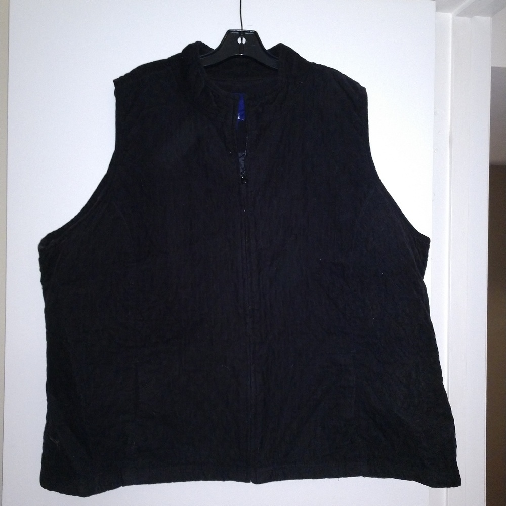 Black Sleeveless Vest sz 3x
